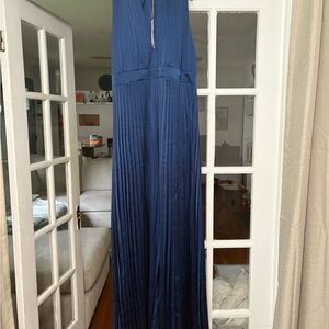 Abercrombie Blue Pleated Jumpsuit